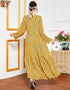 Elegant Abaya: Stripes and Embroidery in Dubai Style