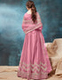 Light Pink Soft Net Anarkali Anarkali Closure View