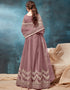Mauve Soft Net Anarkali Anarkali Closure View