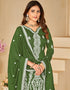 stylish camo green art silk designer party wear salwar suit with camo green art silk df-25-10251 Back View