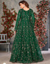 Green Net Anarkali Anarkali Back View