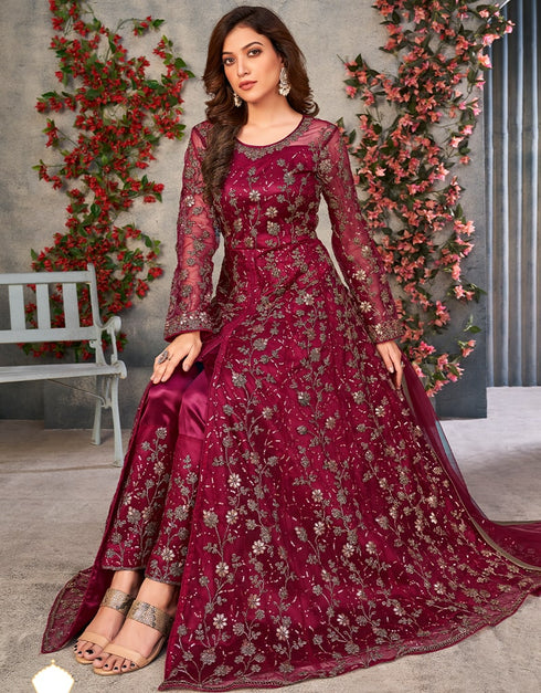 Wine Net Anarkali Anarkali Closure View