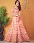 Baby Pink Anarkali style Suits Soft Net Salwar Kameez in Heavy Embroidery, Stone and Lace Work