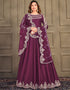 Wine Art Silk Anarkali Suit