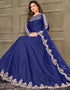 Blue Art Silk Anarkali Suit Closure View