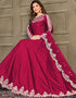 Maroon Art Silk Anarkali Suit Closure View