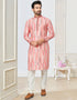 Readymade Kurta Payjama Wedding collection Sea Pink Kurta Cotton ethnic butti Payjama Front View