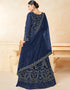 Blue Net Anarkali Suit Salwar Kameez