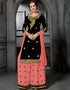Black Faux Georgette Palazzo Salwar Suit