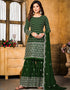 Palm Green Faux Georgette Sharara Suit
