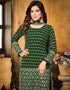 Palm Green Faux Georgette Sharara Suit Back View