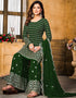 Palm Green Faux Georgette Sharara Suit Salwar Kameez