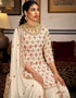 Designer Party Wear Readymade Salwar Suit Cream Heavy Faux Georgette Sharara Suit Close-up View