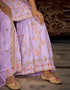 Designer Party Wear Readymade Salwar Suit Light Purple Heavy Faux Georgette Sharara Suit Back View