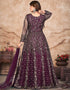 Twilight Lavender Net Pant Anarkali Back View