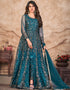 Hippie Blue Net Pant Anarkali Salwar Kameez