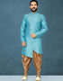 Sky Blue Kurta Dhupion Art Silk Dhoti