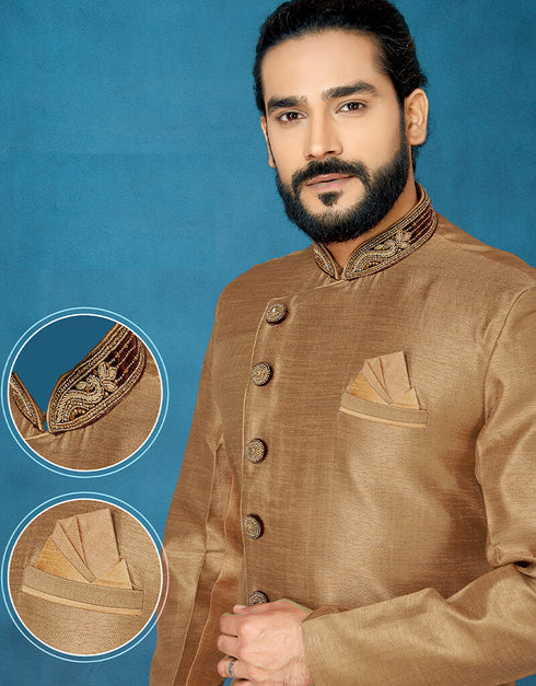 Chiku Kurta Dhupion Art Silk Dhoti Closure View