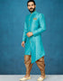 Sky Blue Kurta Dhupion Art Silk Dhoti