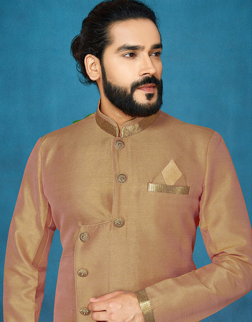 Chiku Kurta Dhupion Art Silk Dhoti Closure View