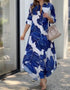 Designer Party Wear Maxi Dress Blue Korean Bsy Maxi Dress Side View