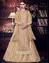Heavy Designer Wedding Wear Salwar Suit Rodeo Dust Handloom Silk Pant Anarkali Front View