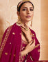 chic wine red georgette designer traditional wedding wear salwar suit with wine red georgette ie-4-1122 Close-up View