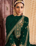 trendy dark green georgette designer traditional wedding wear salwar suit with dark green georgette ie-5-1123 Close-up View