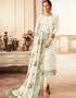 White Chudidar style Suit Faux Georgette Salwar Kameez in Embroidery, Stone & Lace Work
