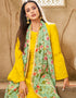 Yellow Chanderi Cotton Chudidar Salwar Suits Closure View