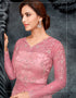 Pink Lehenga style Suit Butterfly Net Salwar Kameez in Embroidery, Stone & Lace Work Closure View