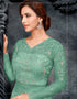 Green Lehenga style Suit Butterfly Net Salwar Kameez in Embroidery, Stone & Lace Work Closure View