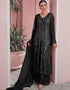 Black Sharara style Suit Faux Georgette Salwar Kameez in Embroidery, Sequins & Lace Work