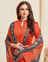 Dark Orange Cotton Patiyala Suit