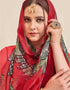 Light Red Cotton Patiyala Suit