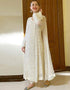 White Pant style Suit Faux Georgette Salwar Kameez in Embroidery & Lace Work