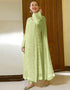 Green Pant style Suit Faux Georgette Salwar Kameez in Embroidery & Lace Work