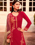Orange Chudidar style Suit Semi-Stitched Suits Salwar Kameez in Embroidery, Stones & Lace Work Closure View