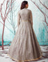 Beige Net Anarkali Suit