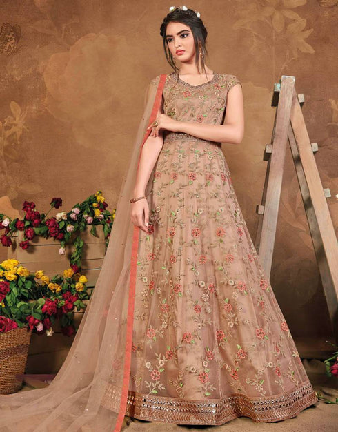 Butterfly Net Chiku Suit Suit Anarkali Bottom