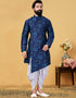 Blue Kurta Heavy Silk Dhoti