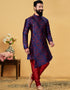Blue Kurta Heavy Silk Chudidaar Closure View