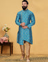 Sky Blue Kurta Jacquard Silk Chudidaar