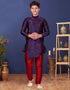 Blue Kurta Pajama Heavy Silk