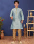 Sky Blue Kurta Pajama Jacquard Silk