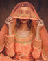 Pure Dola Jacquard Orange Dress Suit Lehenga Bottom