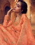 Pure Dola Jacquard Orange Dress Suit Lehenga Bottom