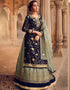 Pure Dola Jacquard Navy Blue Dress Suit Lehenga Bottom