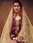 Pure Dola Jacquard Purple Dress Suit Lehenga Bottom