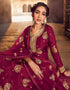 Pure Dola Jacquard Rani Pink Dress Suit Lehenga Bottom